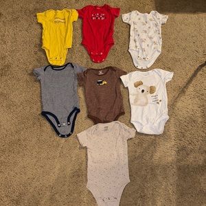 6 to 9 month onesies.